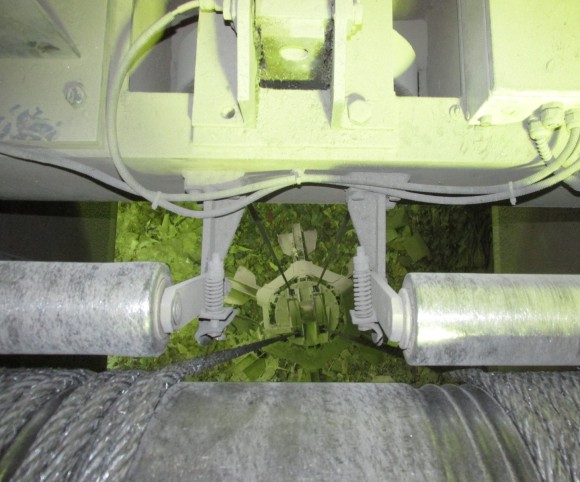 Původní lanování jeřábu s kladnicí a vyrovnávací kladkou