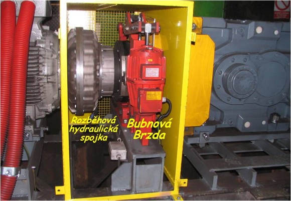 Hydraulická rozběhová spojka a bubnová brzda, obr.3