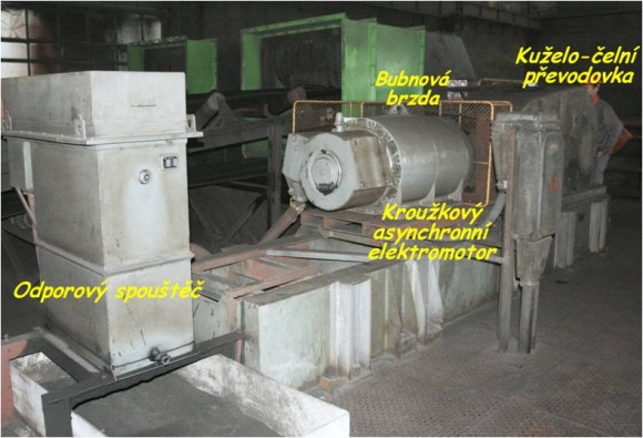 Původní pohonná jednotka dopravníkového pásu T10B, obr.1