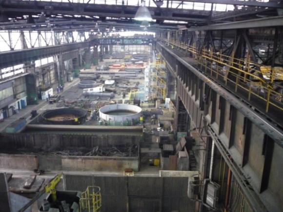 Jeřábová dráha ve slévárně