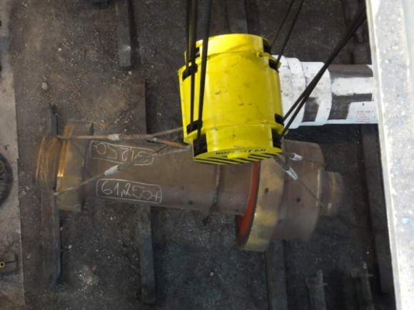 Testovaní zdvihu nového pohonu jeřábu