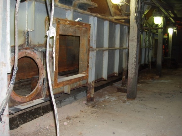 Repase redleru - řetězového dopravníku strusky