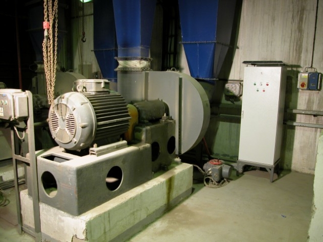 Regulace otáček sekundárních vzduchových ventilátorů 4 x 75 kW