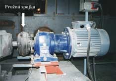 Sestava elektromotoru, planetové patkové převodovky a pružné spojky