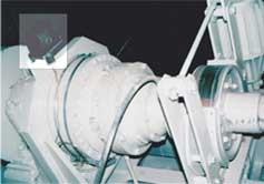 Převodovka, brzda bubnových keramických mlýnů