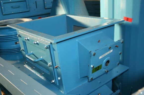 Výsypka pod šoupátkovým uzávěrem