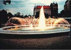 Osvětlení fontány, kompletní systém elektro řízení a regulac