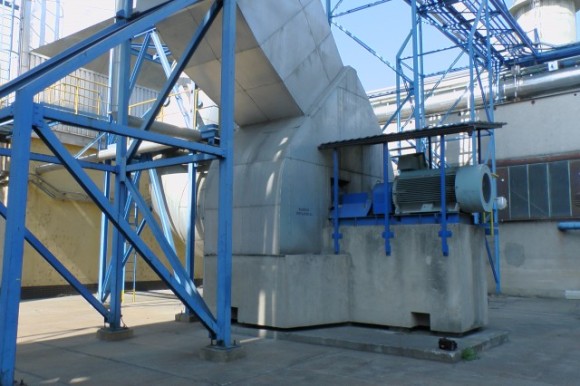 ouřový ventilátor teplárny zahrnutý ve studii návratnosti