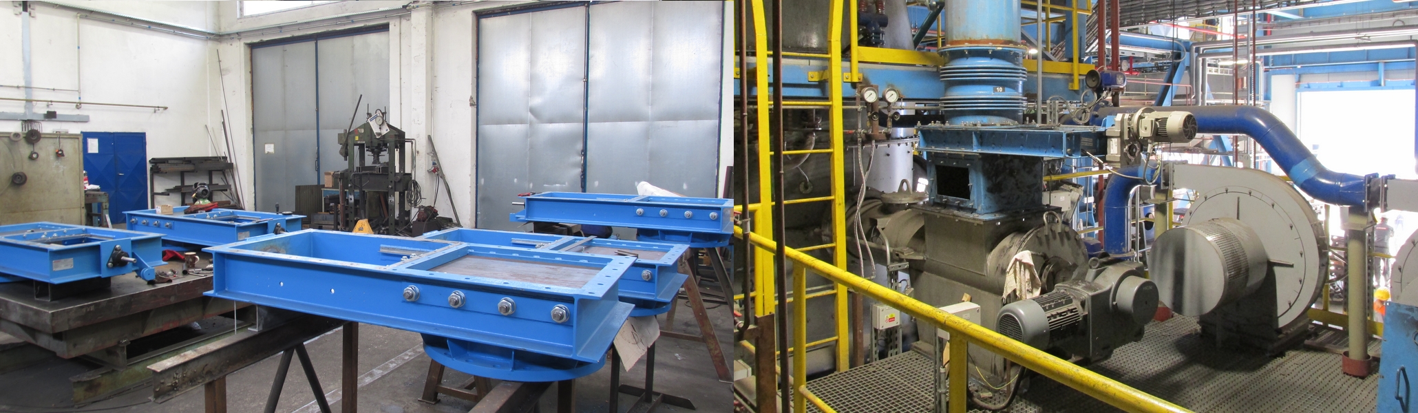 Deskové uzávěry pro energetiku, vývoj, konstrukce, výroba a montáž