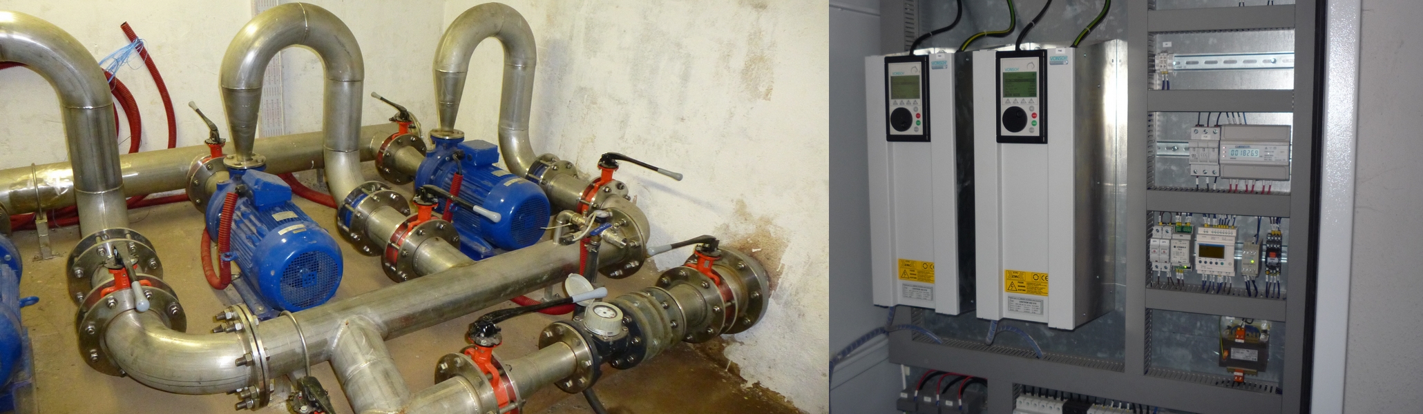 Řízení čerpadel s frekvenčními měniči, dodávky kompletních systémů pro čerpací stanice