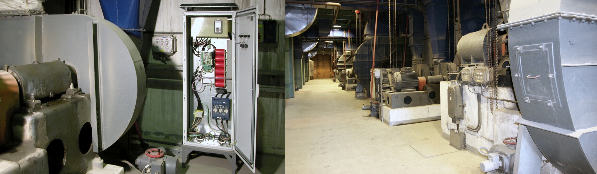 Regulace ventilátorů ve spalovnách, elektrárnách a energetice